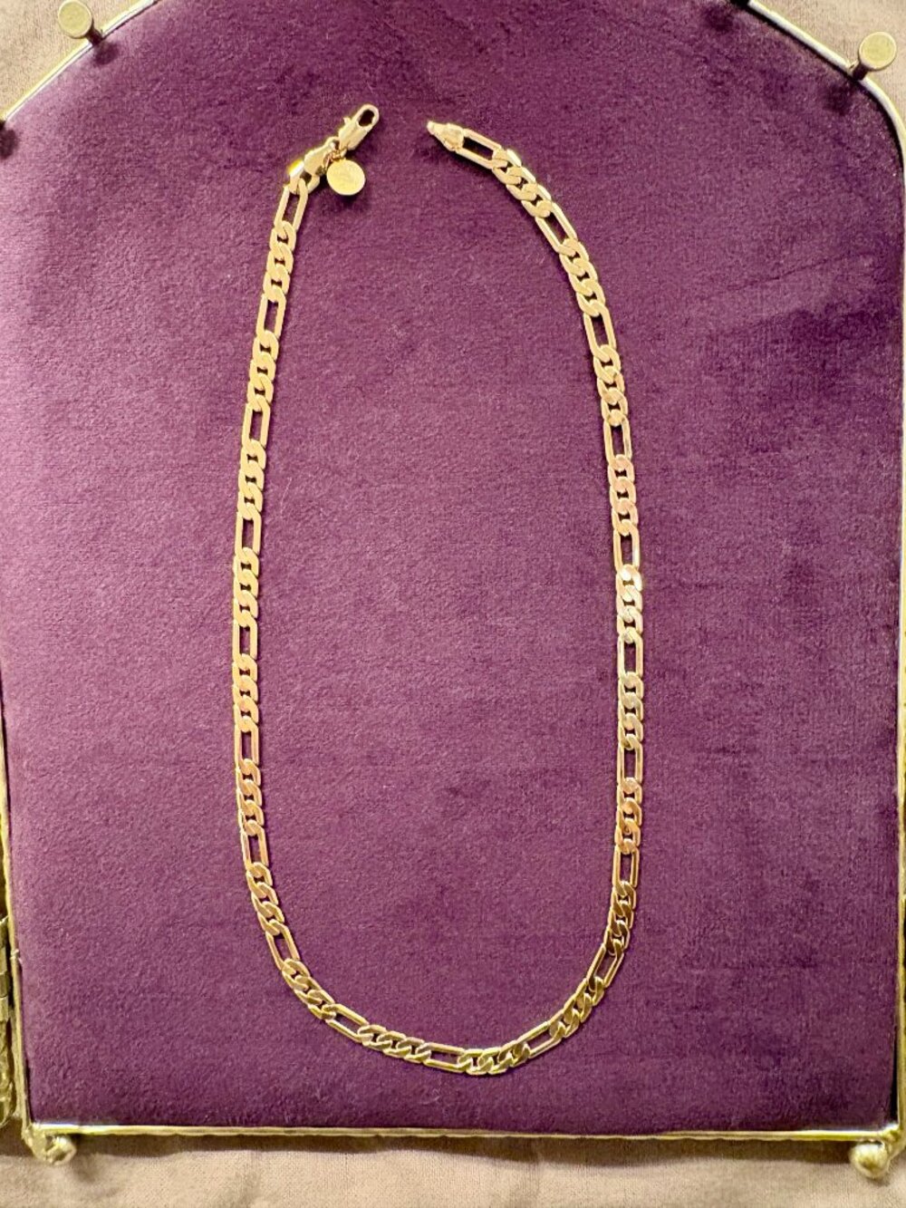 Dea Dia Thick Figaro Chain Necklace Gold Filled ~21"